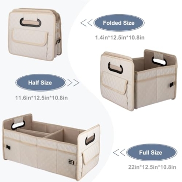 JiatuA Car Trunk Organizer for Stylish Vehicle Storage