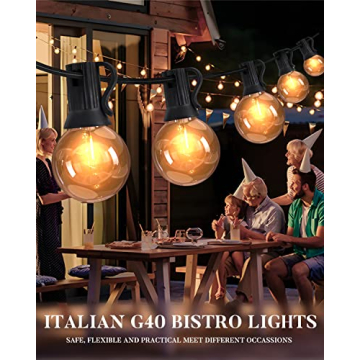 Lightdot 200FT Outdoor String Lights for Parties & Gatherings