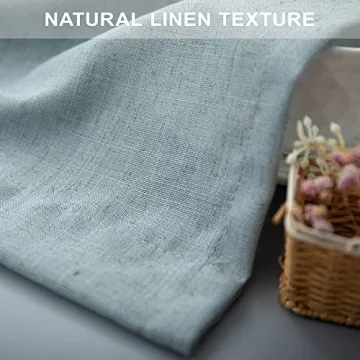 Stylish Aqua Curtains 84 Inch Pair - Semi Sheer Panels