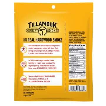Tillamook Country Smoker Keto Friendly Zero Sugar Smoked Sausages, Original, 10 Ounce