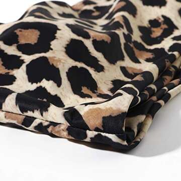 MOOSLOVER Women One Shoulder High Waisted Bikini Tie High Cut Two Piece Swimsuits(L,Leopard)