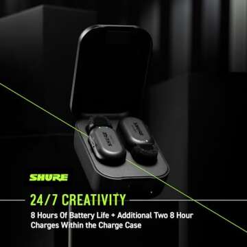 Shure MoveMic Two Kit - Pro Wireless Lavalier Microphones with Camera Receiver for DSLRs, iPhone, Android, Mac & PC, 2 Bluetooth Mini Mics, 24 Hours Charge, IPX4, Portable Clip Lavs (MV-Two-KIT-Z7)