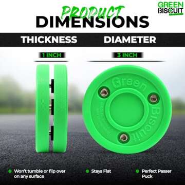 Green Biscuit Passer | Off-Ice Hockey Training Puck