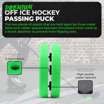 Green Biscuit Passer | Off-Ice Hockey Training Puck