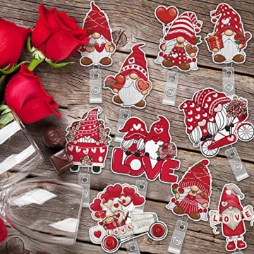 12 Cute Valentine's Day Felt Retractable Badge Holders