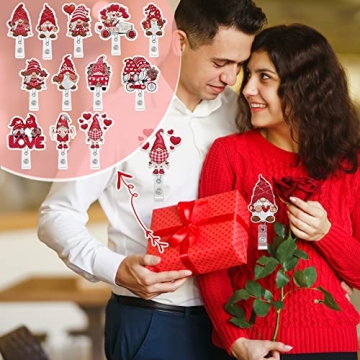 12 Cute Valentine's Day Felt Retractable Badge Holders