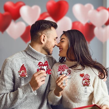 12 Cute Valentine's Day Felt Retractable Badge Holders