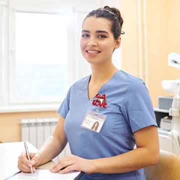 12 Cute Valentine's Day Felt Retractable Badge Holders