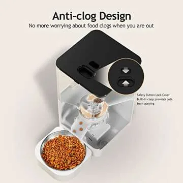 VOLUAS Automatic Cat Feeder with Timer & Voice Recorder