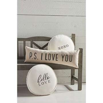 Mud Pie P.S. I Love You Decorative Throw Pillow