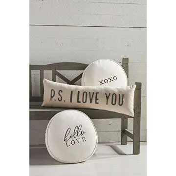 Mud Pie P.S. I Love You Decorative Throw Pillow