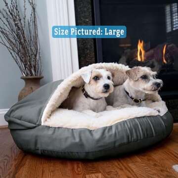 Snoozer Luxury Microsuede Cozy Cave Pet Bed, Extra Large, Anthracite