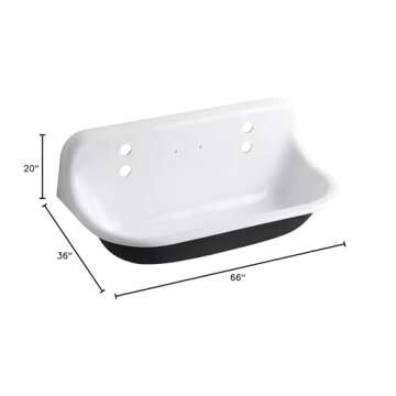KOHLER Brockway 3' Wall-Mount Sink with 2 Faucet Holes