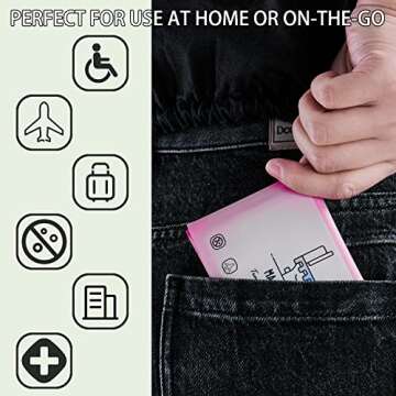 MA CHÉRIE Disposable Toilet Seat Cover 60 Pcs,Extra Large,Flushable,Travel and Pocket Size