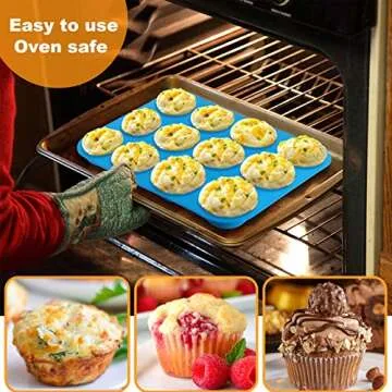 Sidosir Silicone Muffin Pans - Non-Stick & Reusable