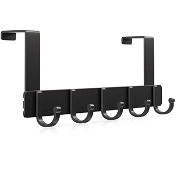 Sturdy Over The Door Hooks 5-Hook Hanger for Any Room