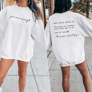 Empowering You Are Enough Sweatshirt for Women