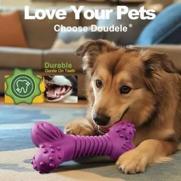 Doudele Dog Toys for Aggressive Chewers, Dog Toys for Medium Large Dogs, Natural Rubber Dog Chew Toy...