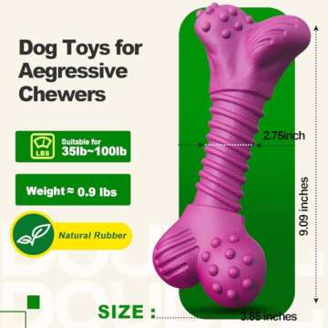 Durable Dog Toys for Aggressive Chewers | Bacon Flavor