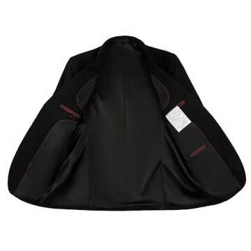 AIBUYTA Black Suit Jacket for Men 2 Button Casual Mens Blazer Regular Fit Sport Coats for Daily Formal Business L