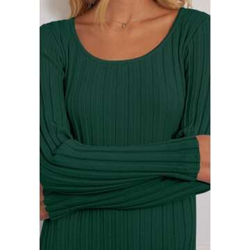 Trendy MEROKEETY Women's Long Sleeve Sweater Dress