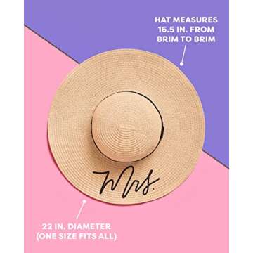 xo, Fetti Bachelorette Party Decorations Tan Mrs Sun Hat | Neutrals Bride to Be Bridal Shower Gift, Honeymoon Favors, Straw