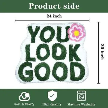 Flecrand 24x30 You Look Good Bath Mat - Soft & Stylish