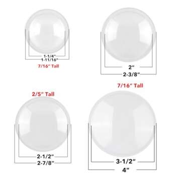 Briartw 40 Pieces, 4 Sized, Round Domed Shaker Covers for Shaker Cards Scrapbooking Supplies Low Pro...