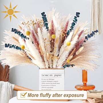 Dried Pampas Grass Mix Bouquet for Stylish Decor