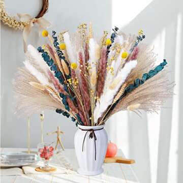 Dried Pampas Grass Mix Bouquet for Stylish Decor