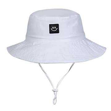 Infant UV Protection Sun Hat | Beach Bucket Hat for Girls 0-6 Months
