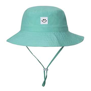 Infant Sun Hat Beach Bucket Hat for Girls up to 6 Months