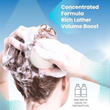 Spiraleaf Whiff Shampoo and Shave Bar UNSCENTED Limited Ingredients, No Scents or Colorings, Made USA, Concentrated Formula