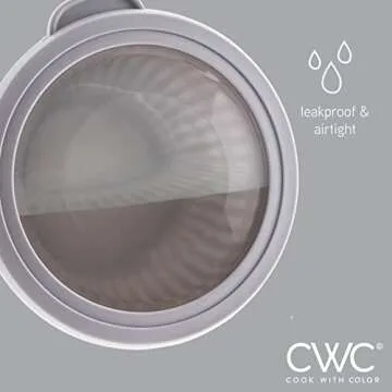 COOK WITH COLOR Prep Bowls with Lids- Wide and Deep Nesting Plastic Small Mixing Bowl Set with Lids, 8 Piece Set - Wide Bowls, Gray