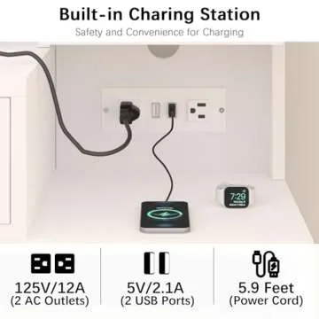 Elegant CSZZD Vanity Desk with LED Lighted Mirror Set