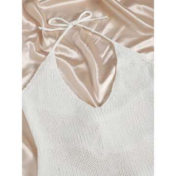 Buy MakeMeChic Women's Knitted Beach Cover Up Dress