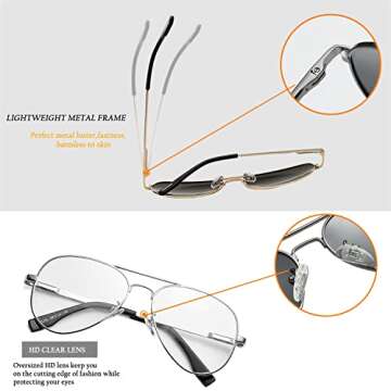 HJSTES Polarized Aviator Sunglasses for Men & Women