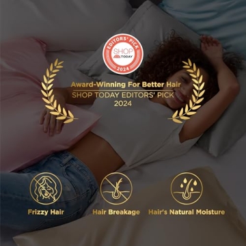 Bedsure Satin Pillowcase Set for Hair Skin Care Queen Size