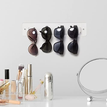 MyGift Clear Acrylic Sunglasses Holder Wall Organizer Rack