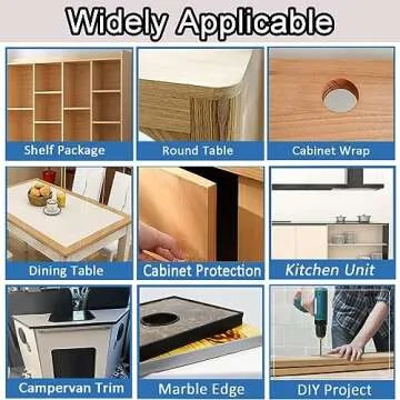 Black U-Shape Edge Banding for Safe Furniture Repair