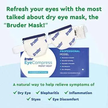 Bruder Moist Heat Eye Compress | Microwave Activated | Fast Acting and Effective Relief for Dry Eye and Other Eye Irritation