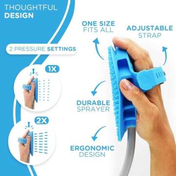 Aquapaw 5-in-1 Horse Bathing Tool & Curry Comb for Washing, Spraying, Scrubbing, Massaging & Groomin...