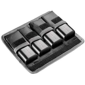 Neewer DSLR Battery Bag/Holder/Case for AA Battery and lp-e6/ lp-e8/ lp-e10/ lp-e12/ en-el14/ en-el15/ fw50/ f550 and More, Suitable for Battery of Nikon D800, Canon 5DMKIII, Sony A77