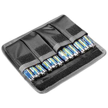 Neewer DSLR Battery Bag/Holder/Case for AA Battery and lp-e6/ lp-e8/ lp-e10/ lp-e12/ en-el14/ en-el15/ fw50/ f550 and More, Suitable for Battery of Nikon D800, Canon 5DMKIII, Sony A77