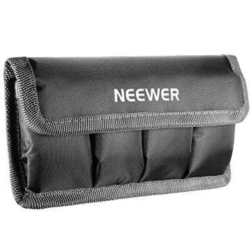 Neewer DSLR Battery Bag/Holder/Case for AA Battery and lp-e6/ lp-e8/ lp-e10/ lp-e12/ en-el14/ en-el15/ fw50/ f550 and More, Suitable for Battery of Nikon D800, Canon 5DMKIII, Sony A77