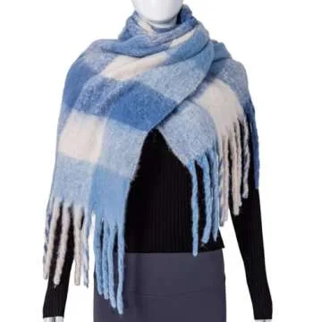 TUSHUSTY Colorful Winter Women Chunky Scarf Warm Wrap