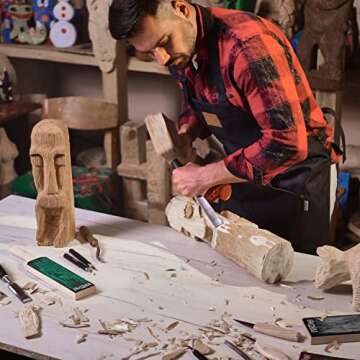 Hutsuls Leather Strop for Knife Sharpening - Get Razor-Sharp Edges with 3" x 9" Double Sided Paddle Strop Block, Easy to Use Knife Strop with Ergonomic Handle & Stropping Leather Knife Sharpener Guide