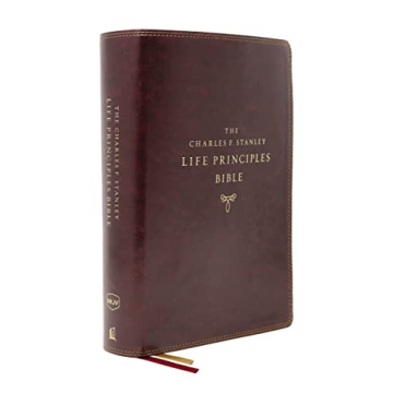 The NKJV, Charles F. Stanley Life Principles Bible, 2nd Edition, Leathersoft, Burgundy, Comfort Prin...