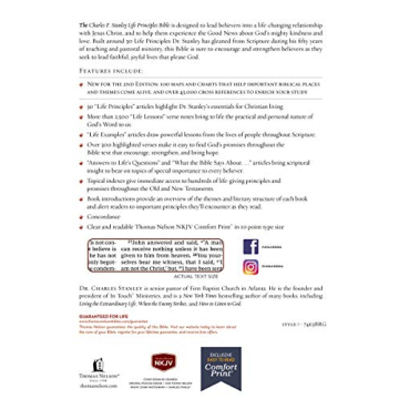 NKJV Charles F. Stanley Life Principles Bible - Comfort Print