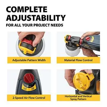 Wagner Spraytech 0529011 FLEXiO 570 Handheld HVLP Paint Sprayer, Sprays Most Unthinned Latex, Includes iSpray Nozzle, Complete Adjustability for All Needs Multi-Colored
